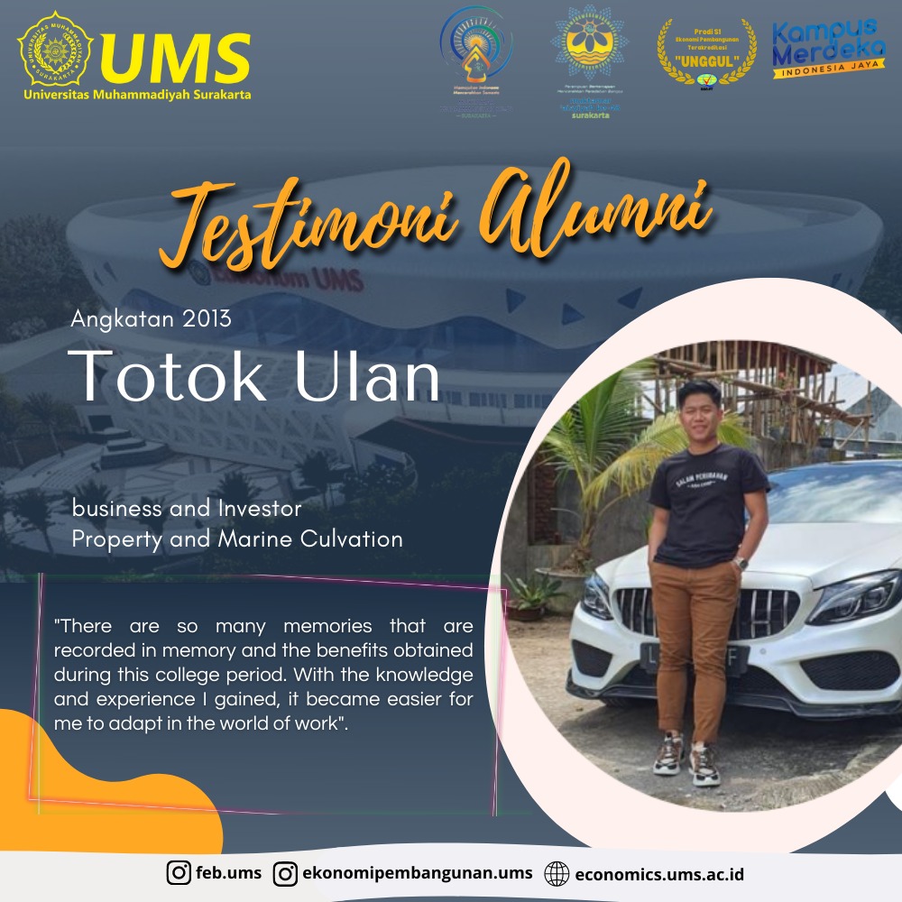 Testimoni Alumni Totok Ulan