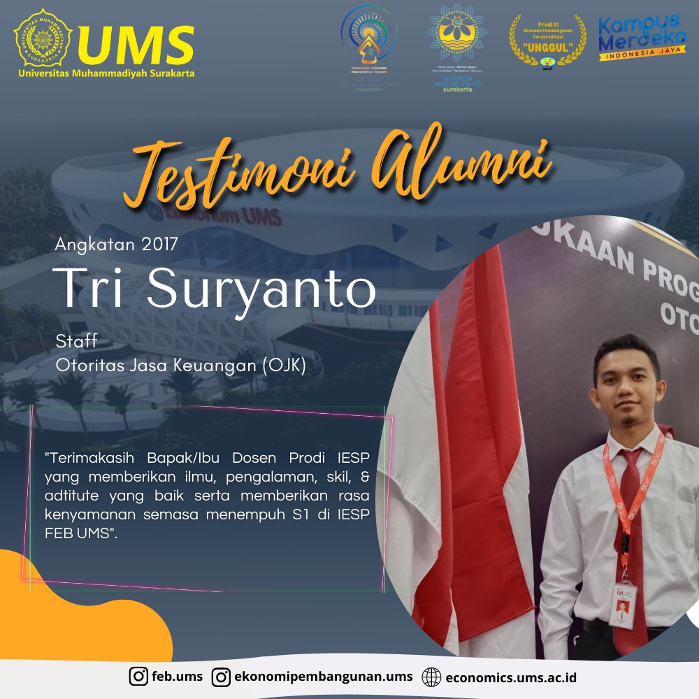 Testimoni Alumni Tri Suryanto